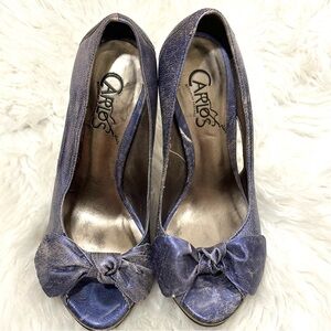 Carlos by Carlos Santana Dignity Heel with toe bows Size 6 Metallic Purple
